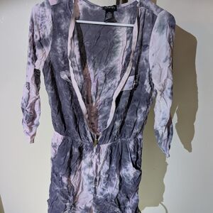 Tie-Dye Long Sleeve Romper